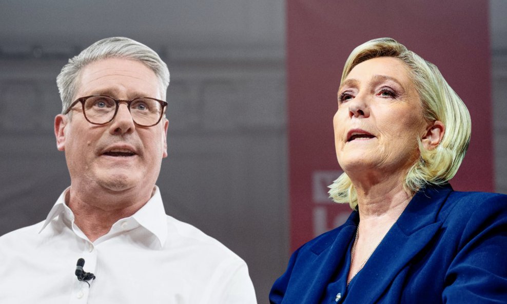 Keir Starmer i Marine Le Pen