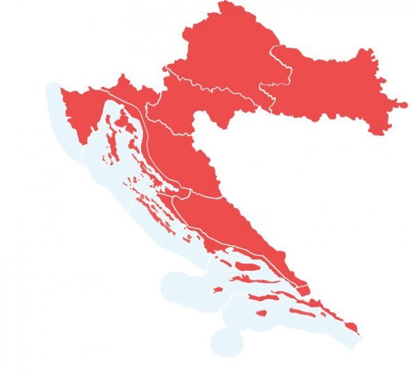 U petak će cijela Hrvatska biti u crvenome